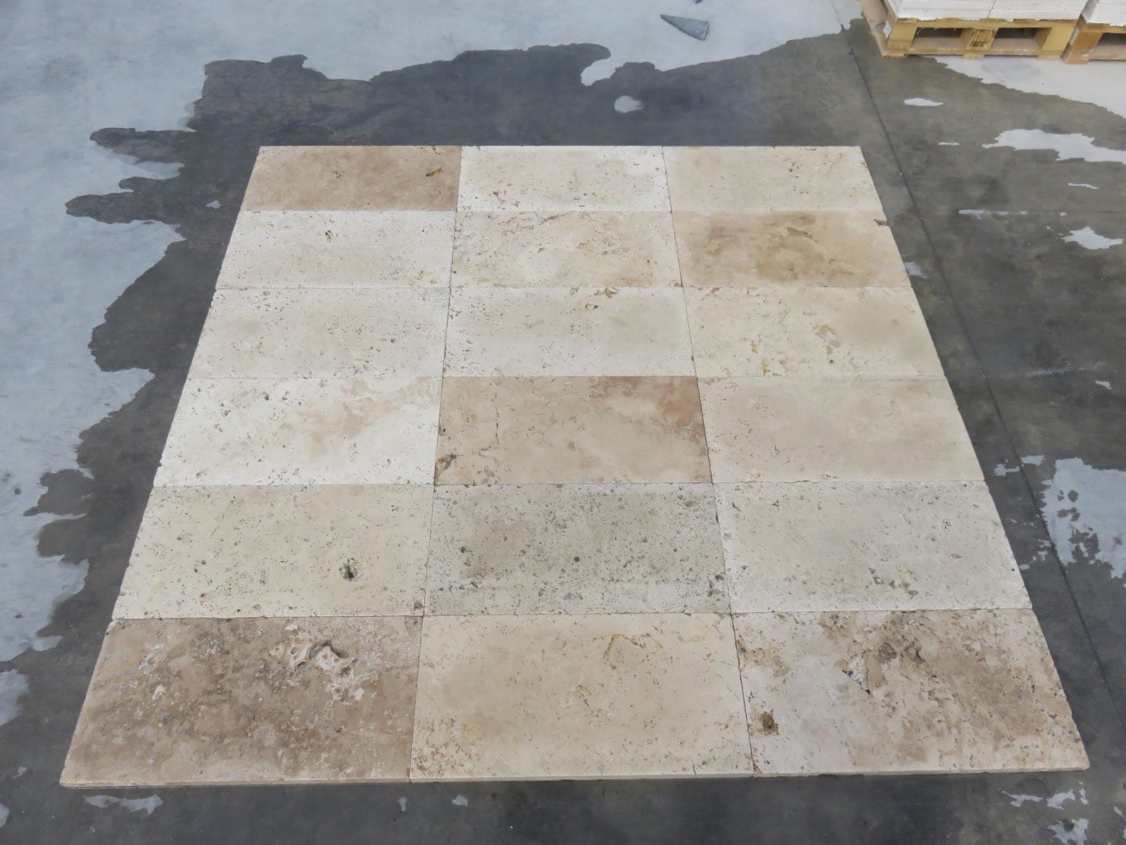 Frans verband Classic Blend, 3 cm: vier formaten in Frans verband, van bovenaf