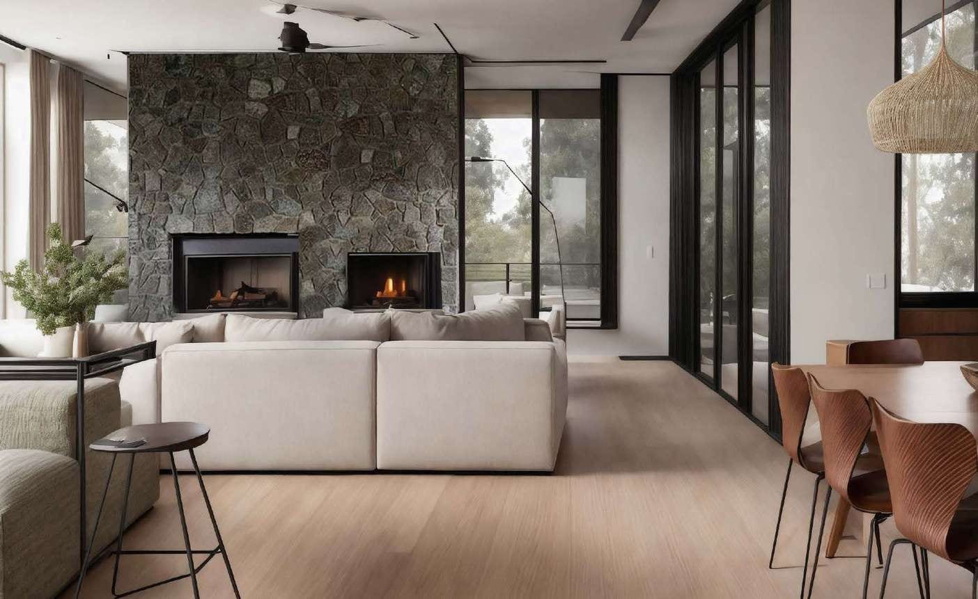 Modern huis met een gevel van donkergrijze basalt wandsteen