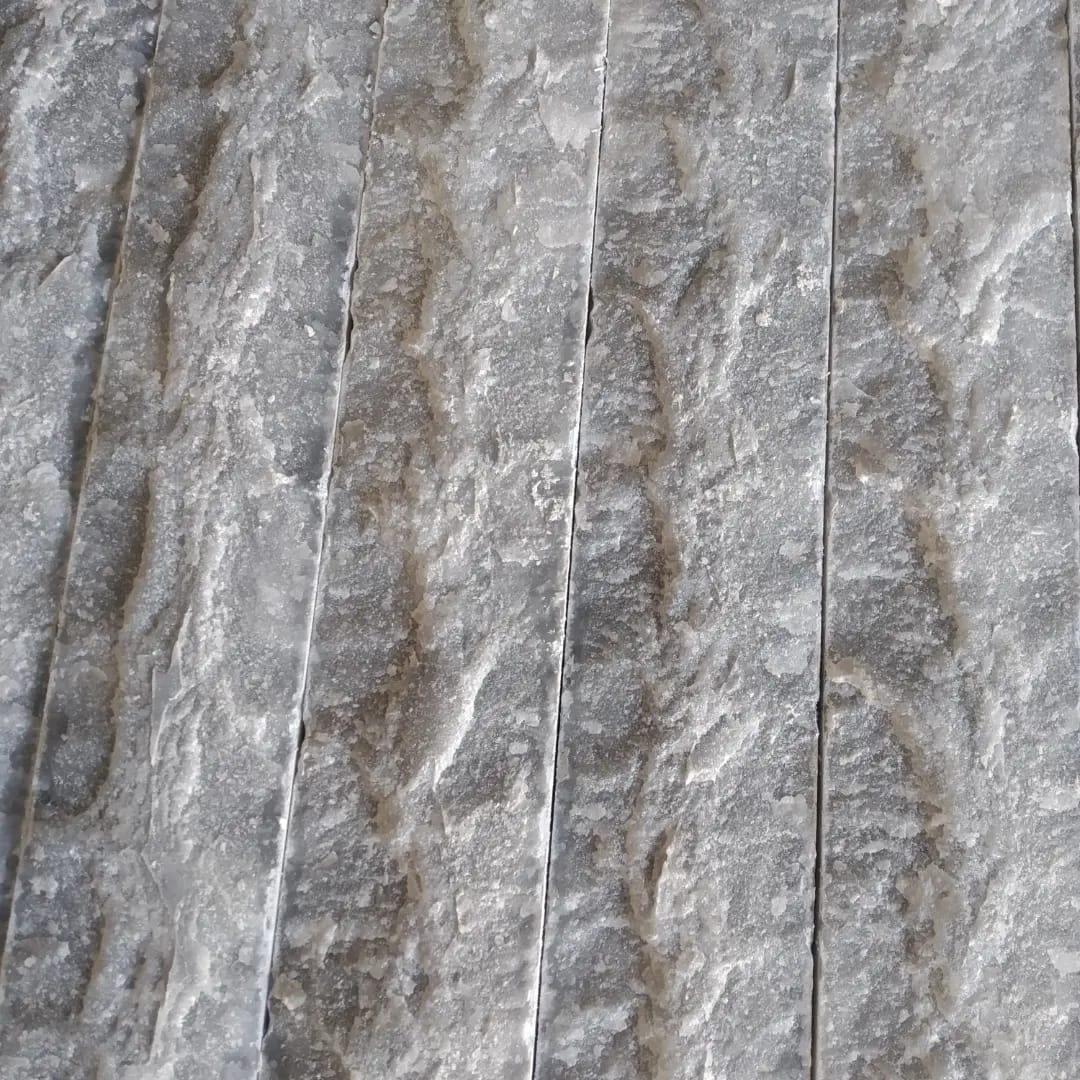 Bluestone marble splitface strips: close-up of Bluestone splitface strips